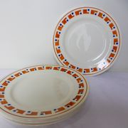 4 flat plates in iron earth of the Salins model Lucette