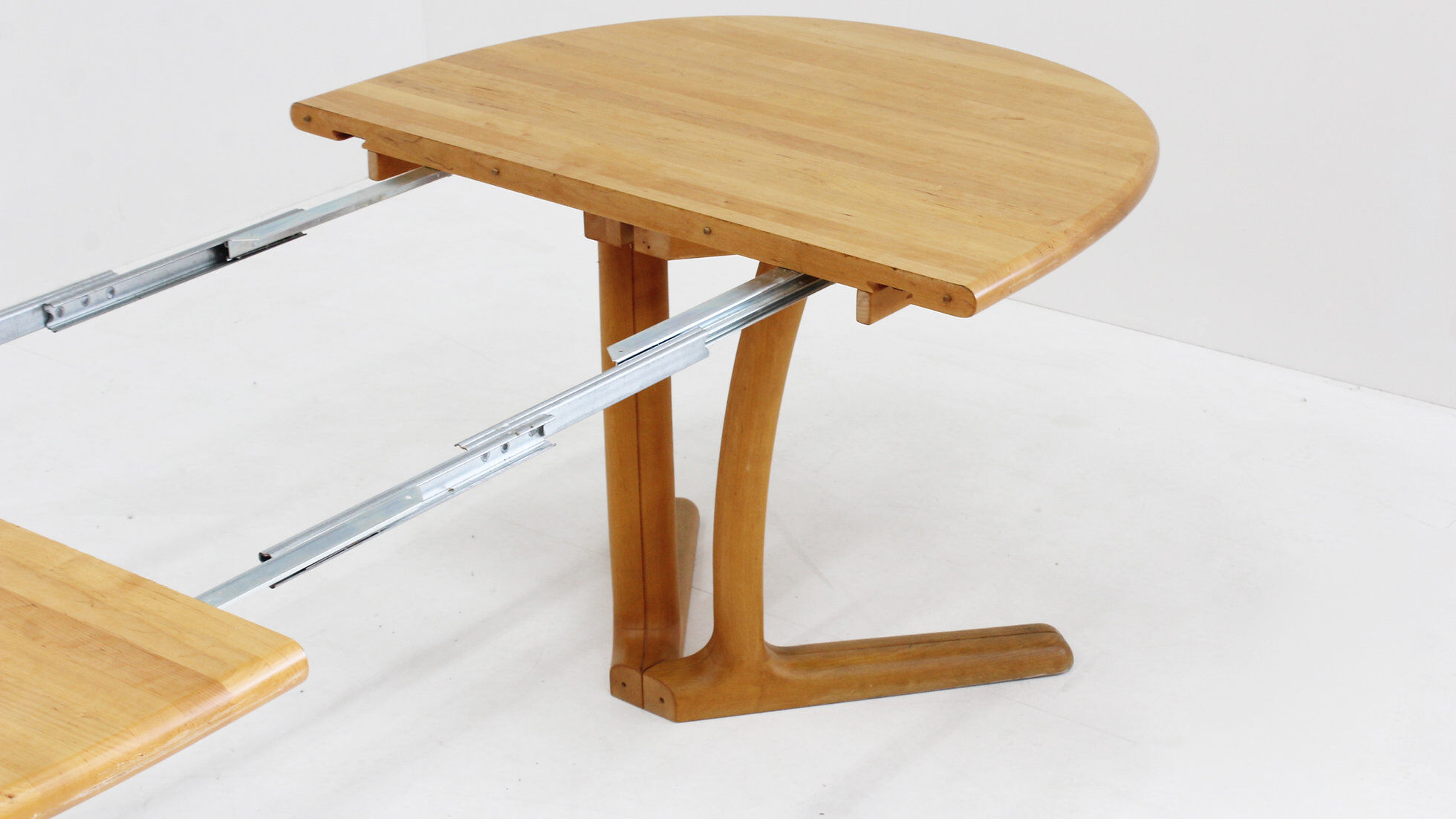 Vintage Dyrlund Danish oval extendable dining table 1960s
