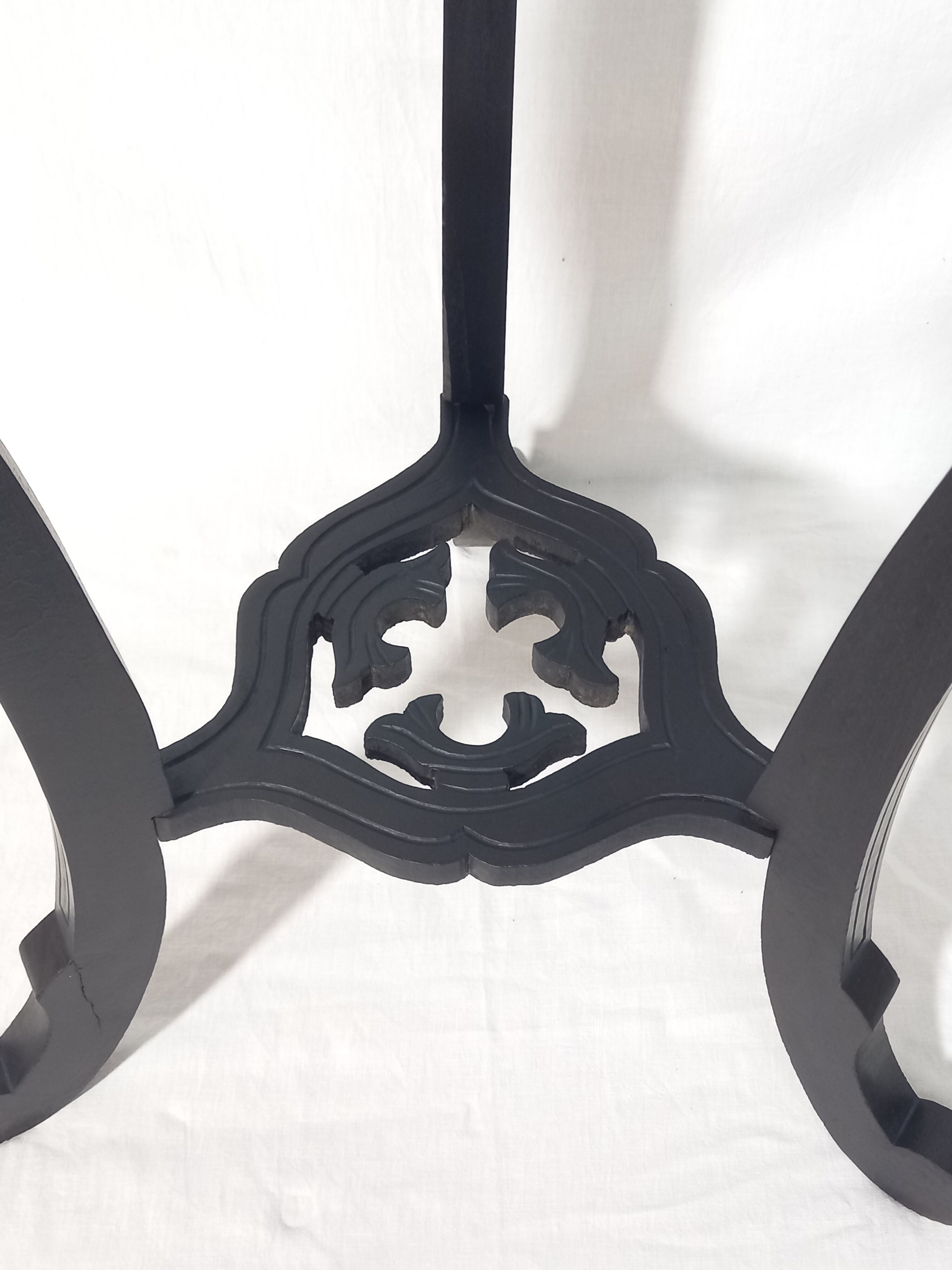 Napoleon III Style Harness in Blackened Wood and Red Marble