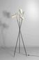 Unique tripod floor lamp by Stilnovo with white shades, Italy 1960s