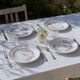 Flat plates from the 19th century, ironstone, signed Maestricht, "Toulouse" collection.