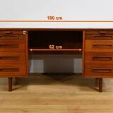 ORDO Mahogany Executive Desk – 1960