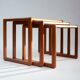 set of 3 nesting Teak tables, danish design, 1970s