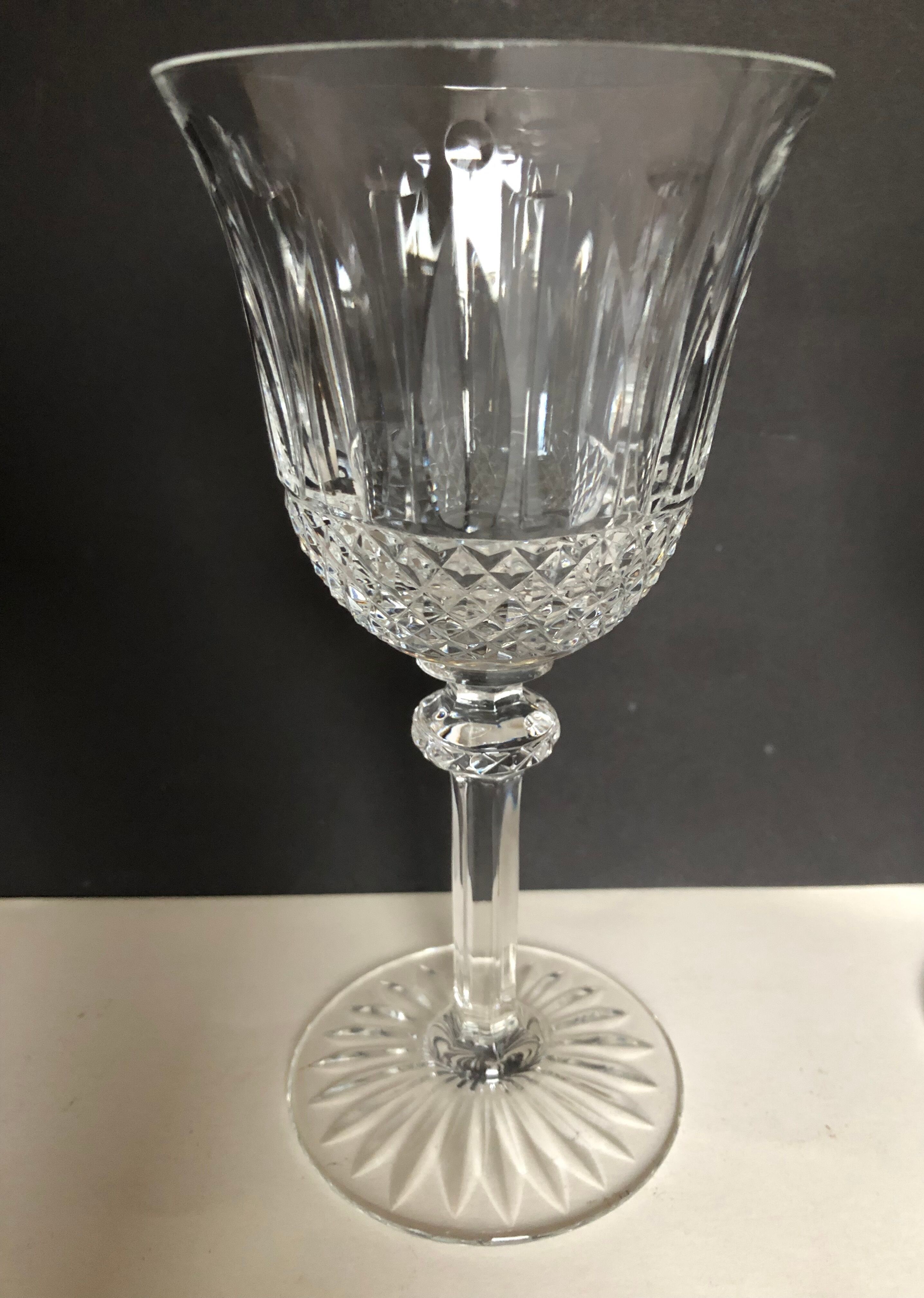 6 glasses of white wine in Saint Louis crystal, Tommy model