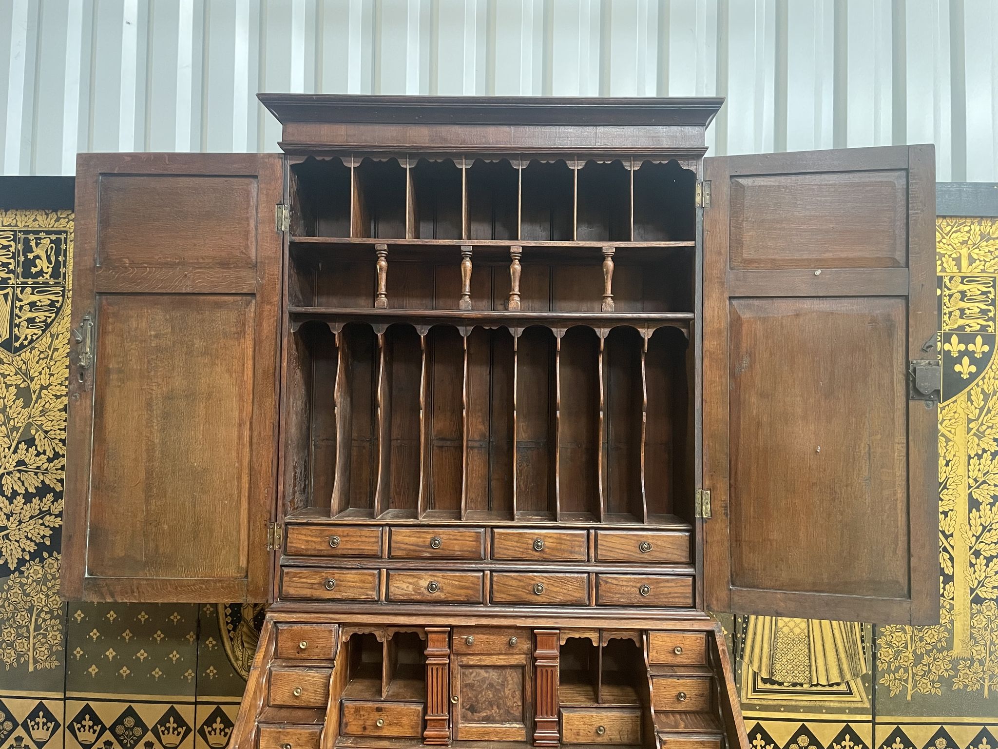 Bureau scriban anglais en chêne 18ème