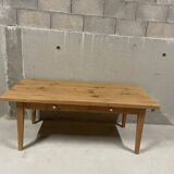 Solid wood table with drawers – chic country style