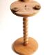 Beaded wood pedestal table