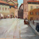 View of Florence, oil on canvas signed Desmet
