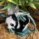 Théière panda et anse bambou en céramique