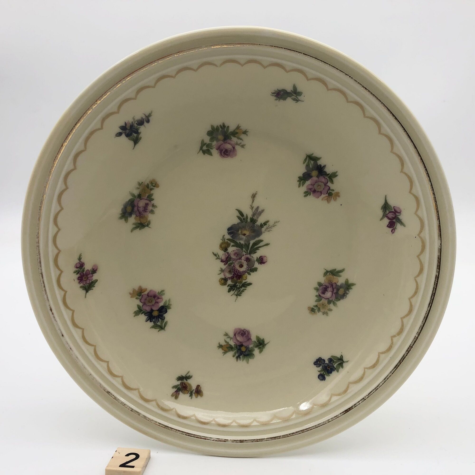 6 assiettes creuses, style écuelle « A.Lanternier & Cie » Limoges