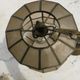 chandelier ceiling suspension in mother-of-pearl and vintage brass