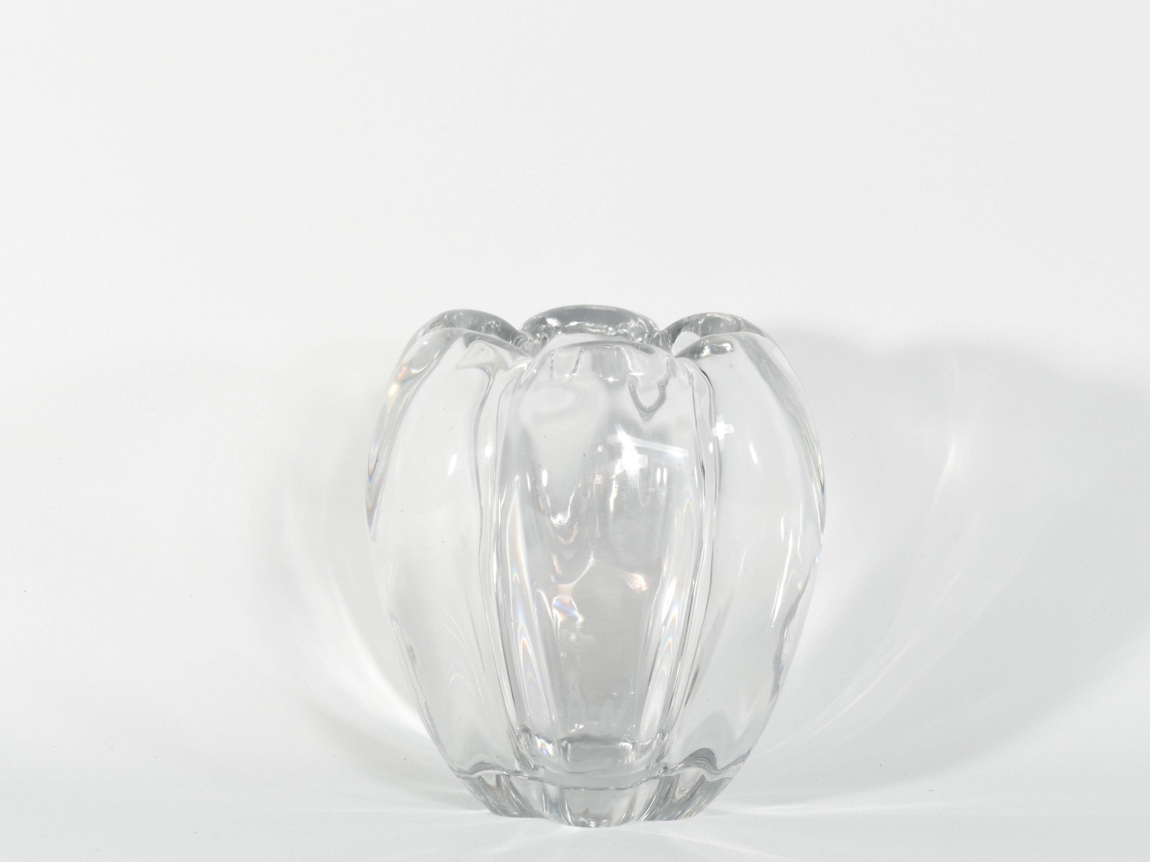Swedish Grace Crystal Glass Vase Stella Polaris by Vicke Lindstrand for Orrefors