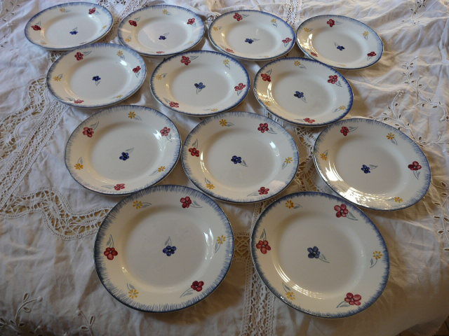 12 digoin dessert plates model Marie Lou