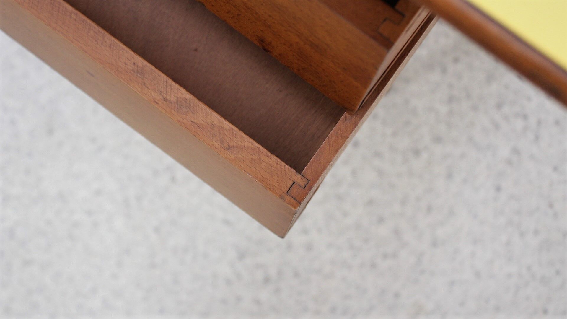 Mid century cherry wood desk with formica top