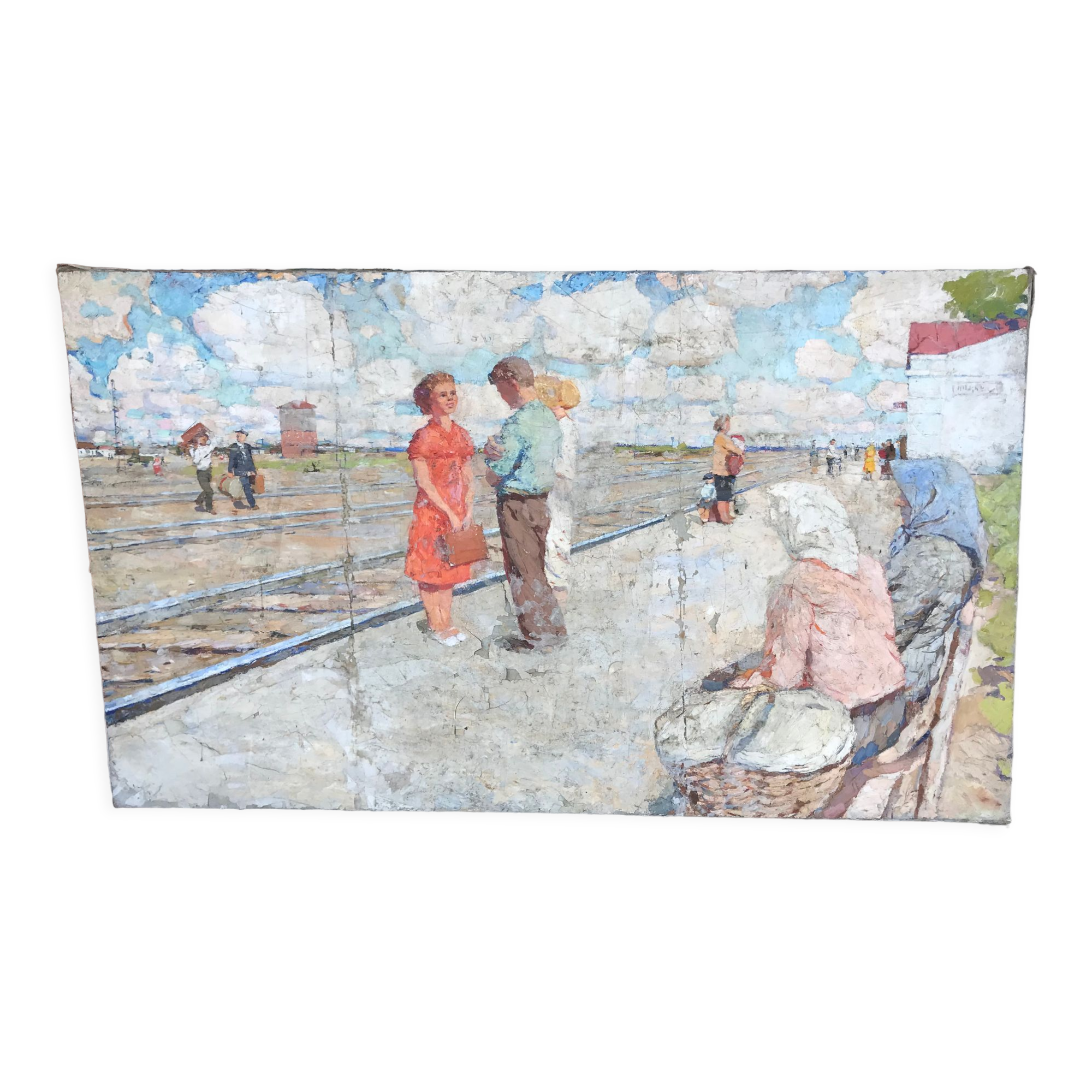 Old painting 120 x 205 cm