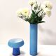 Pair of Cyan Murano Cased Glass Vases by Carlo Moretti, Italy