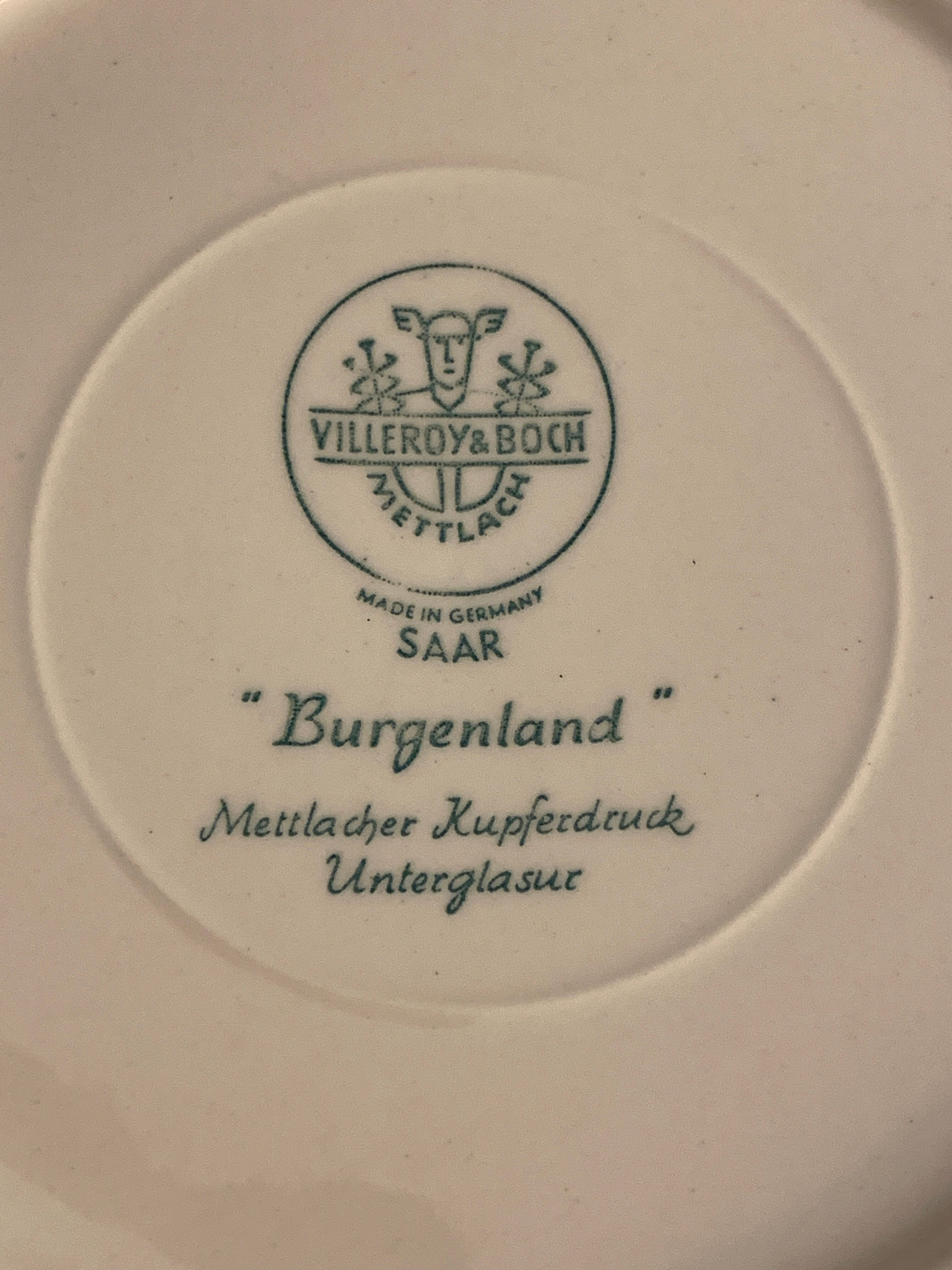 Set of 10 Villeroy and Boch hollow plates Burgenland model