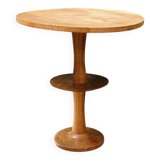 Turned wooden pedestal table