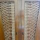 Armoire bois et rotin années 60