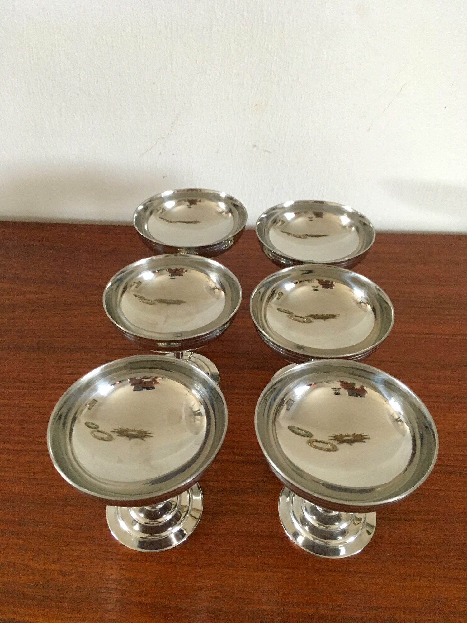 6 vintage Letang Remy ice cream cups