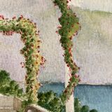 Watercolor seaside landscape recto/verso