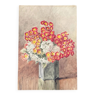 Watercolour on paper by Henri de Calmels, 19th century.