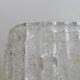 Brutalist wall lamp in iced glass, 1970