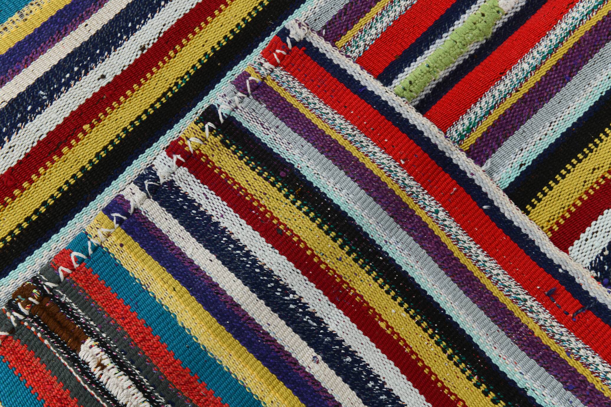 Multicolor Modernist Vintage Kilim Rug, 165x269Cm