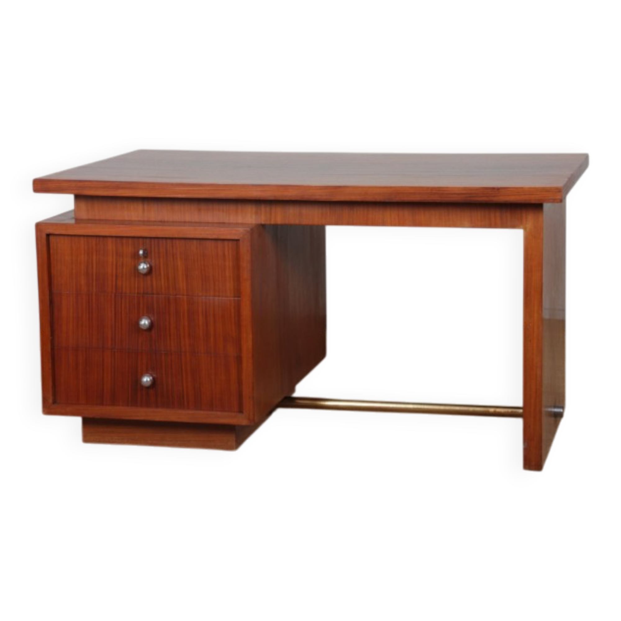 Bureau moderniste en bois, travail des années 1940
