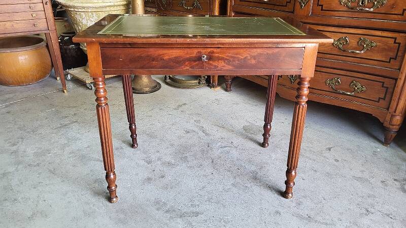 SMALL WRITING DESK WITH 1 DRAWER IN MAHOGANY