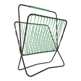 Vintage 1950s metal and scoubidou magazine rack