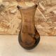 Antique Vintage Transparent Brown Blown Glass Vase
