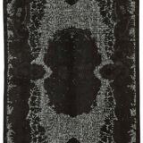 Overdyed Wool Vintage Handmade Carved Rug 169 cm x 288 cm
