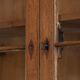 Antique English oak buffet/bookcase from 19th century with original glass