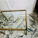 Vintage brass fluted side table & chrome — Romeo Rega 1970