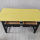 Table vintage bois et formica jaune