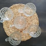 Chopes à bière à facettes lot de 5