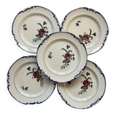 Set of 5 polychrome plates "Velars" Longchamp