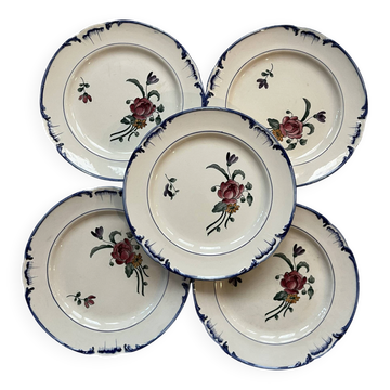 Set of 5 polychrome plates "Velars" Longchamp