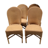 4 chaises LLyod loom