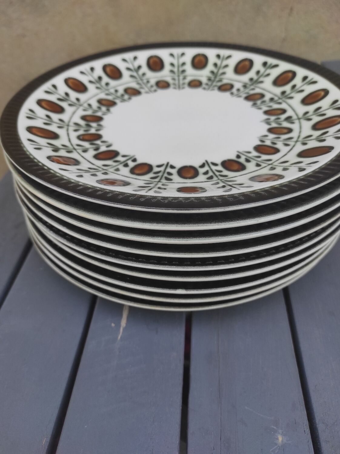 10 flat plates Boch la Louvière 60s