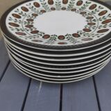 10 flat plates Boch la Louvière 60s