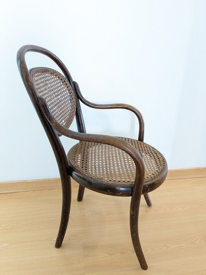 Armchair thonet child curve and rare canning