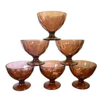 Bormiolli Rocco purple dessert cups