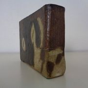 Vintage glazed studio ceramic vase by Trille Jørgensen, Denmark, 1970s.