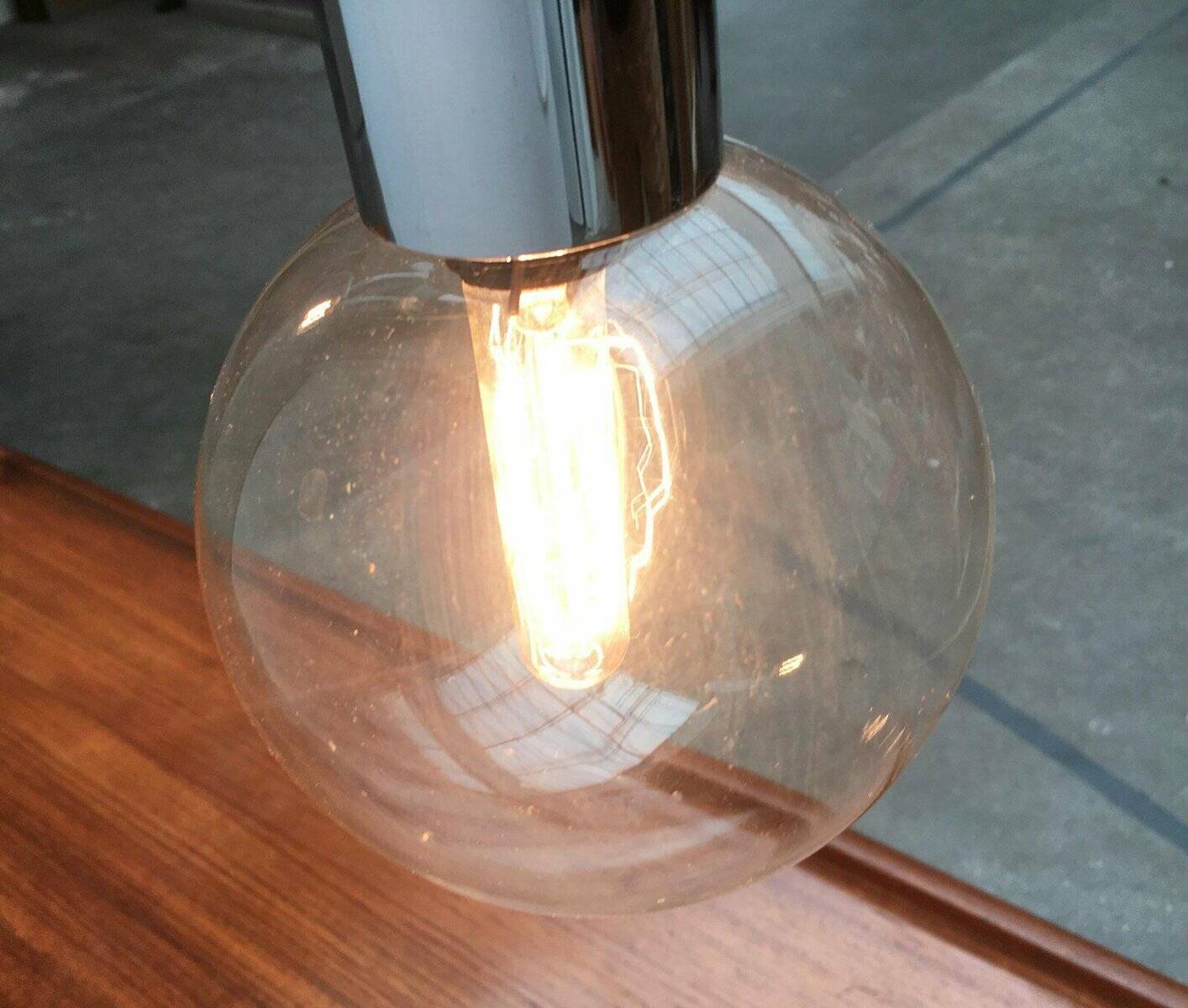 Vintage German Space Age replacement or spare glass piece for lamp by Motoko Ishii for Staff, 1970s.