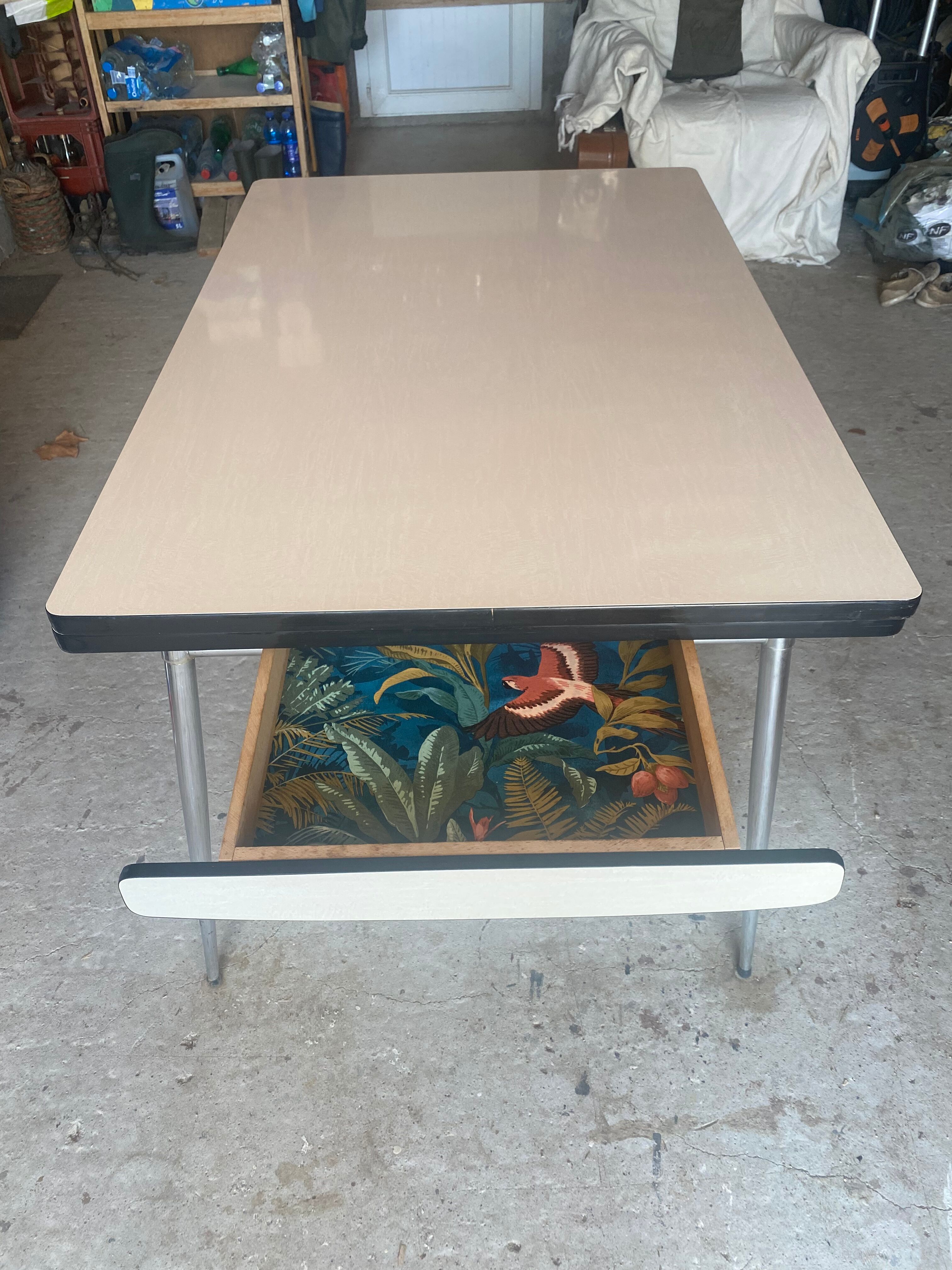 Vintage white formica table
