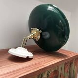 Tilting wall light in green opaline and ceramic