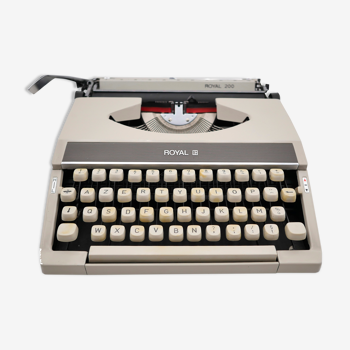 Machine à écrire Royal 200 beige sable révisée ruban neuf