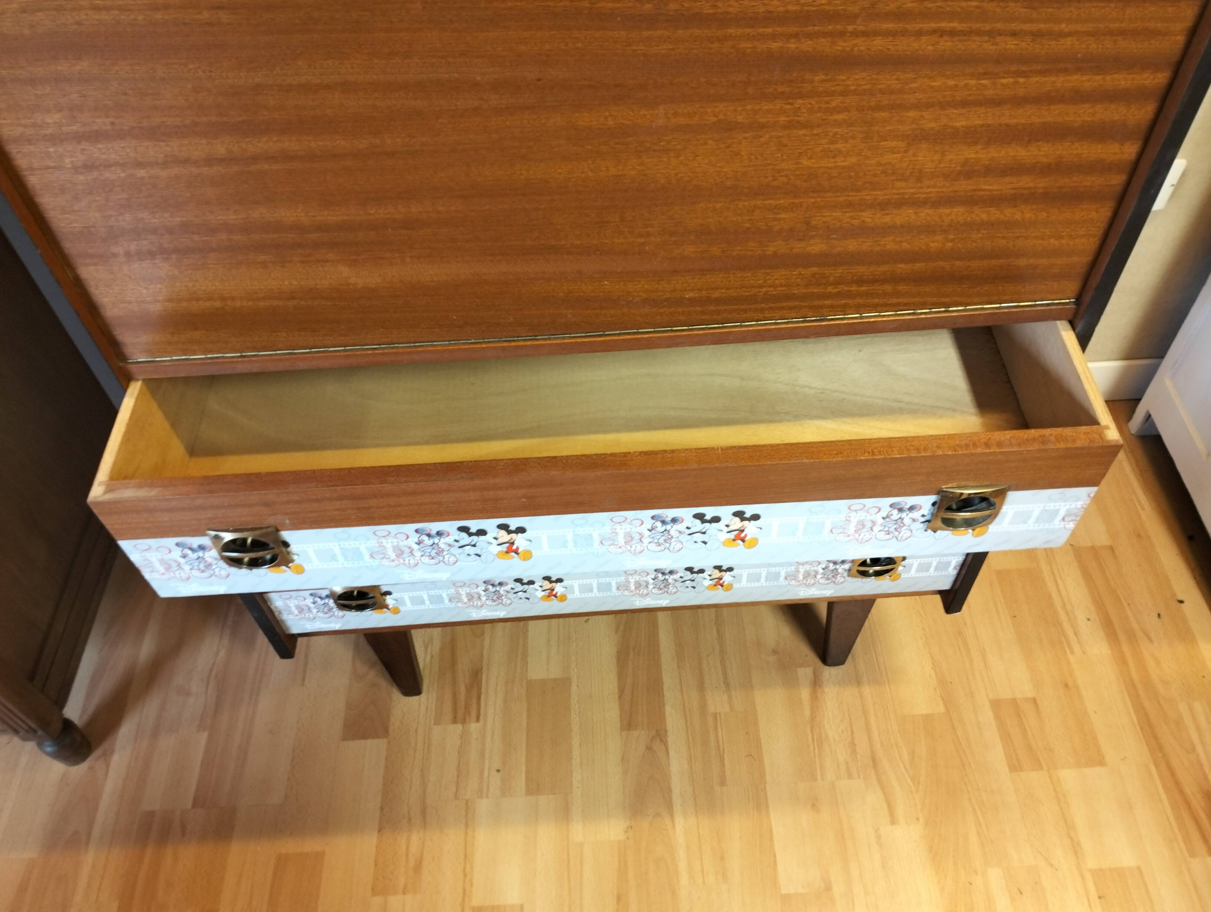 Secretary from the 1980s. "Walt Disney decor"